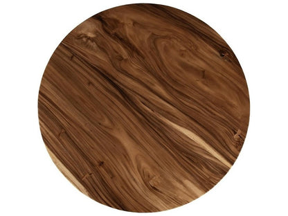 Floating Round Chamcha Wood Dining Table with Acrylic Legs