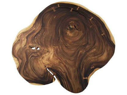 Floating Chamcha Wood Coffee Table with Acrylic Legs