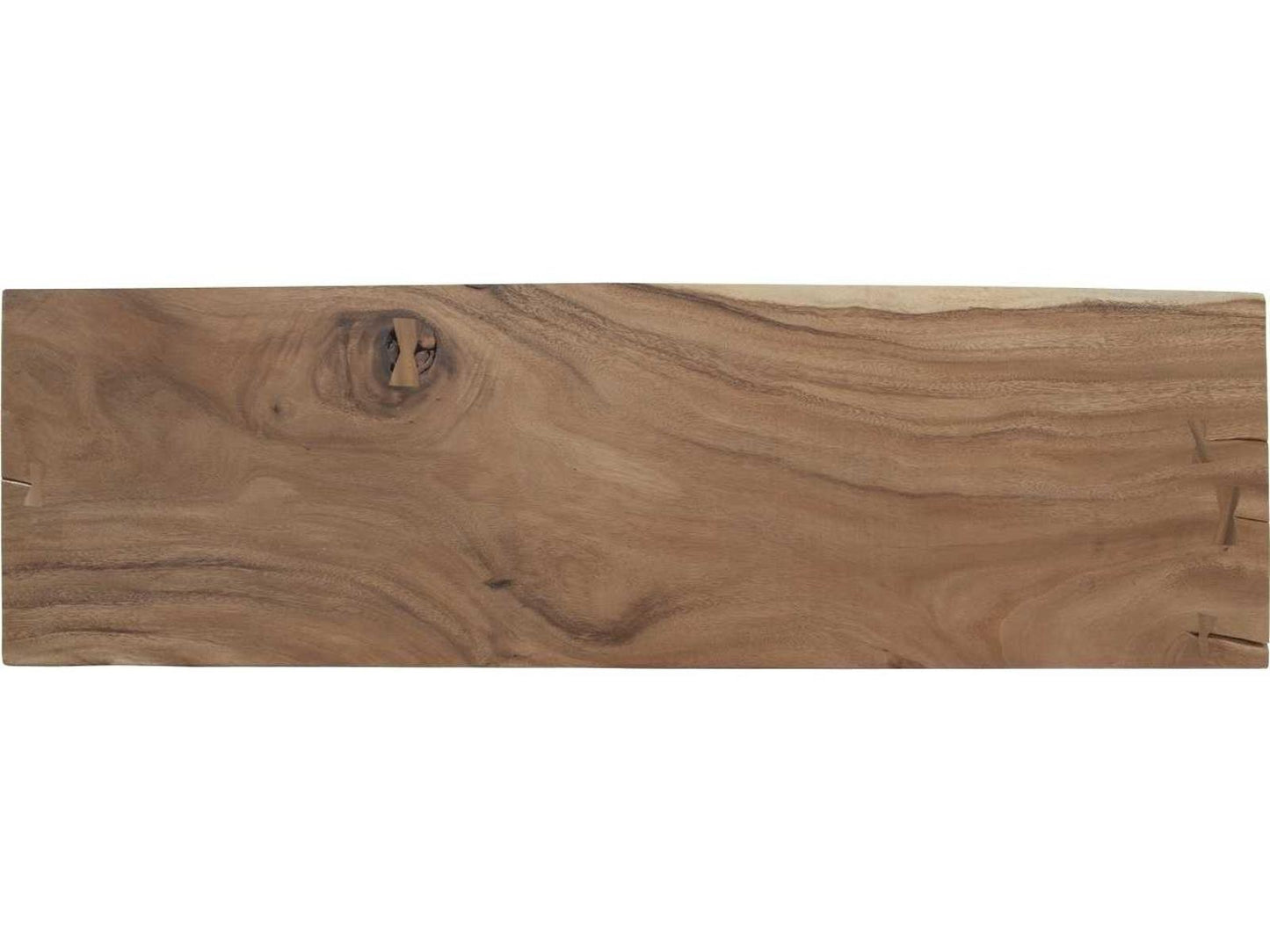 Floating Chamcha Wood Console Table with Acrylic Legs in Natural