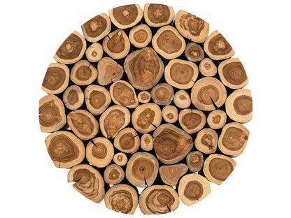 Boscage Round Wood Natural Charred Coffee Table