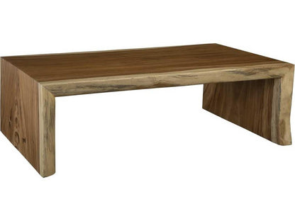 Flow Rectangular Coffee Table in Natural Brown Wood