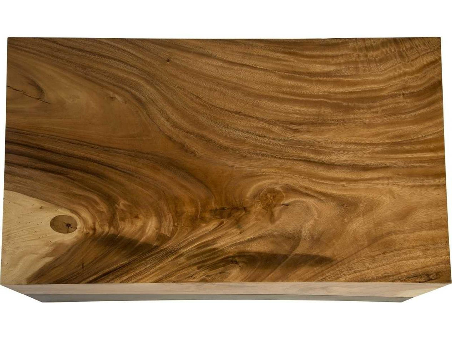 Geometry Rectangular Coffee Table Natural Wood and Black