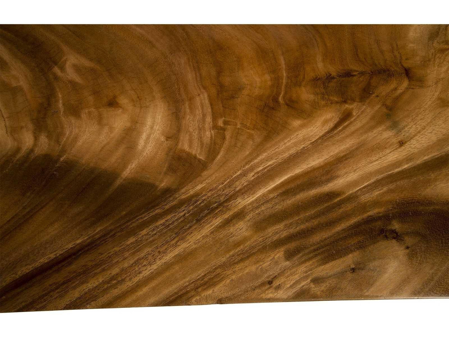 Flow Rectangular Wood Coffee Table in Natural Brown Black