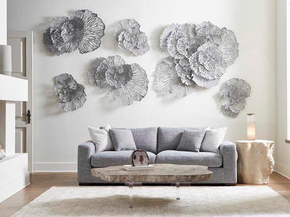 Flow Floating Wood Silver Gray Coffee Table
