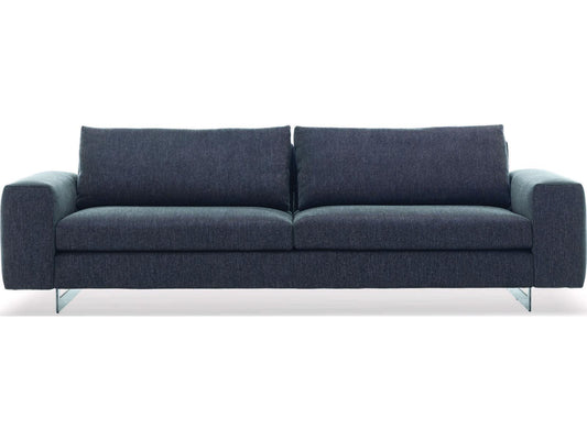 Duo 3-Seat Upholstered Sofa with Adjustable Backrests and Titanium Legs
