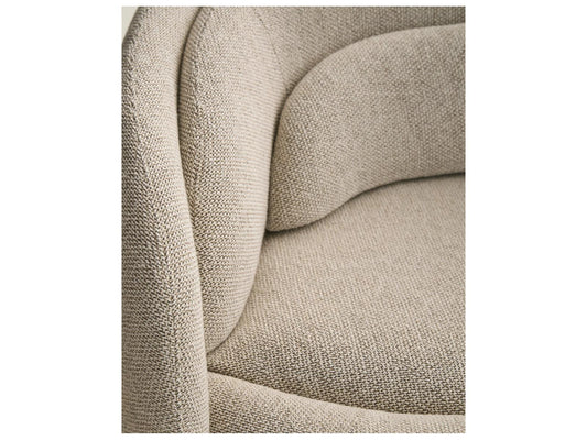 Peonia 2-Seat Sofa in Zea 01 Beige Fabric