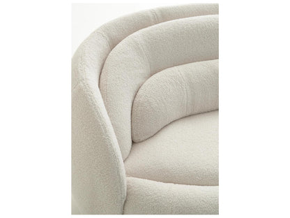 Peonia 117-Inch Fabric Sofa in White Acacia
