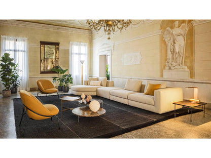Tobias Right Sectional Sofa in Light Beige Kos Fabric