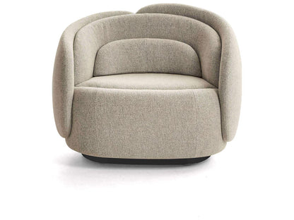 Peonia Beige Zea Fabric Fixed Base Accent Chair