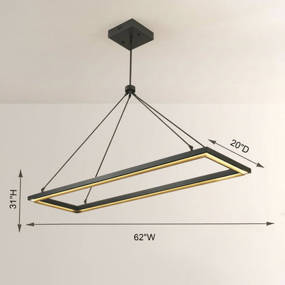 Perezin Rectangular Chandelier 48"/62"