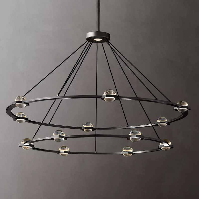 Cosmor Two-tier Round Chandelier 60"