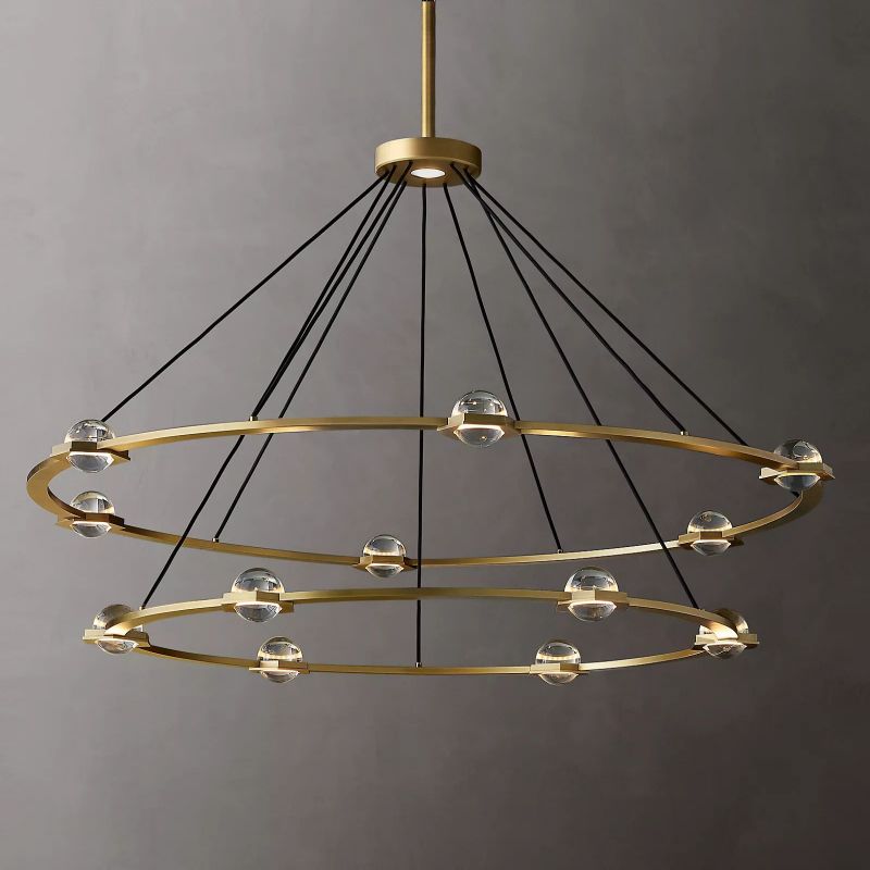 Cosmor Two-tier Round Chandelier 60"