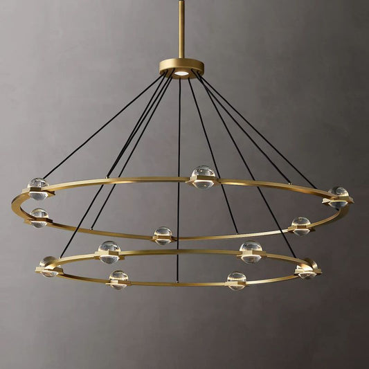 Cosmor Two-tier Round Chandelier 60"