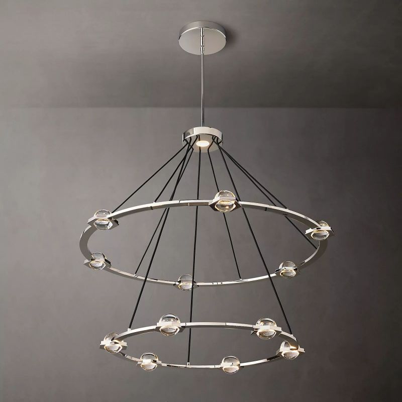 Cosmor Two-tier Round Chandelier 48"