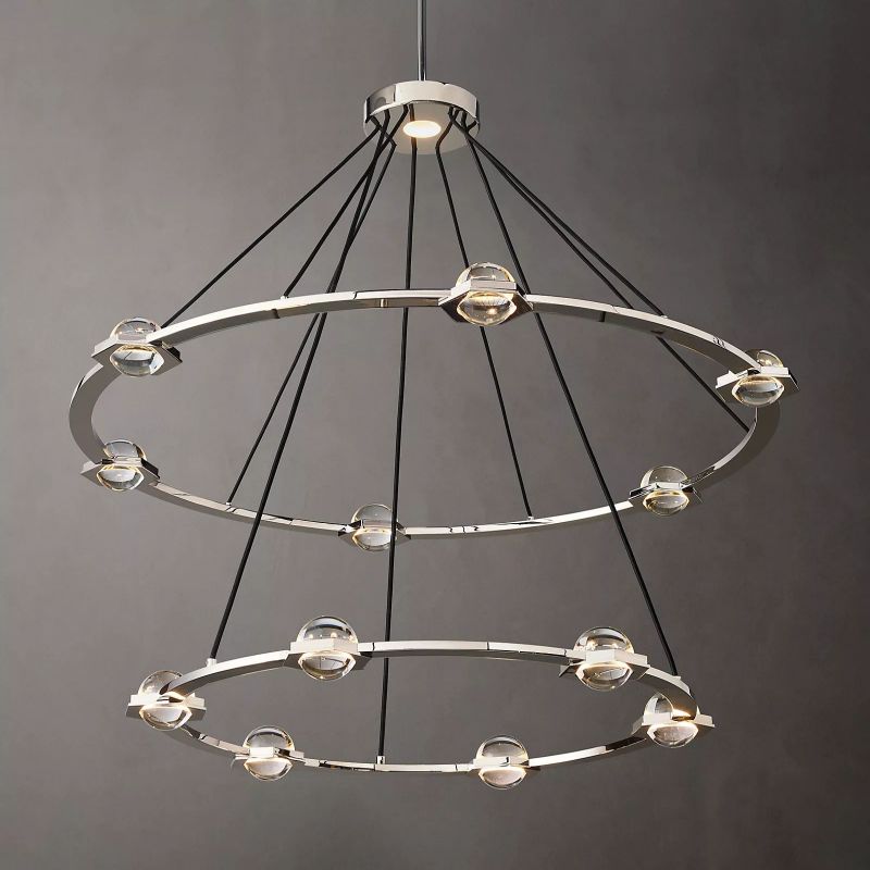Cosmor Two-tier Round Chandelier 48"