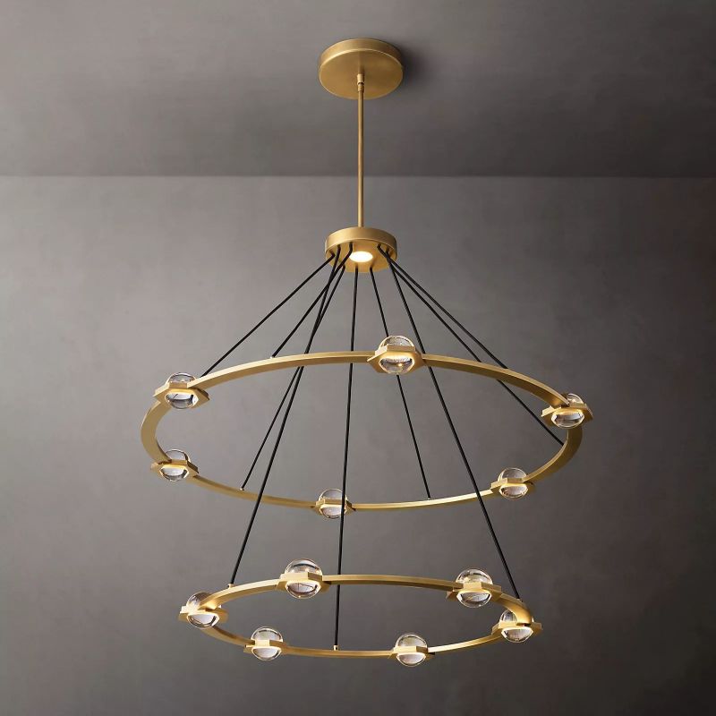Cosmor Two-tier Round Chandelier 48"