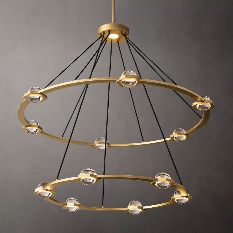 Cosmor Two-tier Round Chandelier 48"