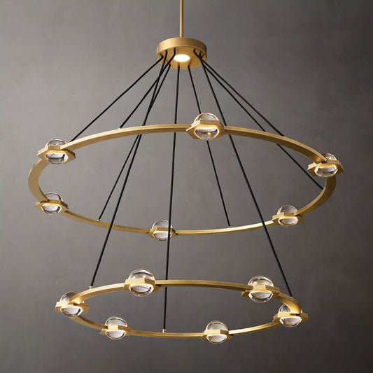 Cosmor Two-tier Round Chandelier 48"
