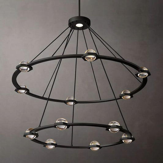 Cosmor Two-tier Round Chandelier 48"