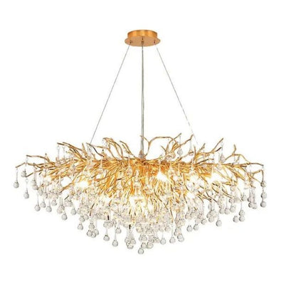 Golden Briar Raindrop Linear Chandelier