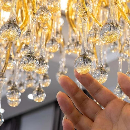 Golden Briar Raindrop Linear Chandelier
