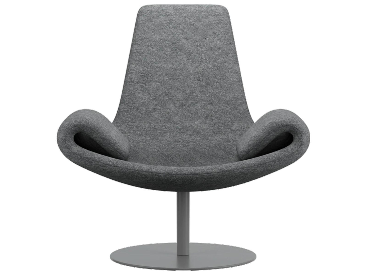 Wing Gray Accent Chair Chaise Lounge by Stefano Giovannoni