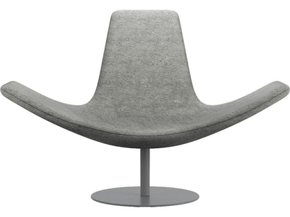 Wing Transformable Accent Chair in Gray with Swivel Base