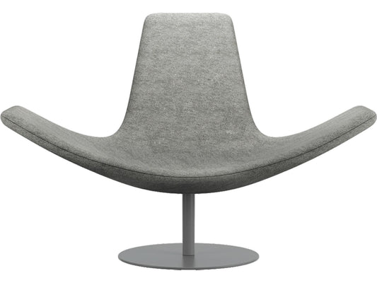 Wing Transformable Accent Chair in Gray with Swivel Base