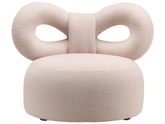 Ribbon Pink Fabric Accent Chair by Nika Zupanc
