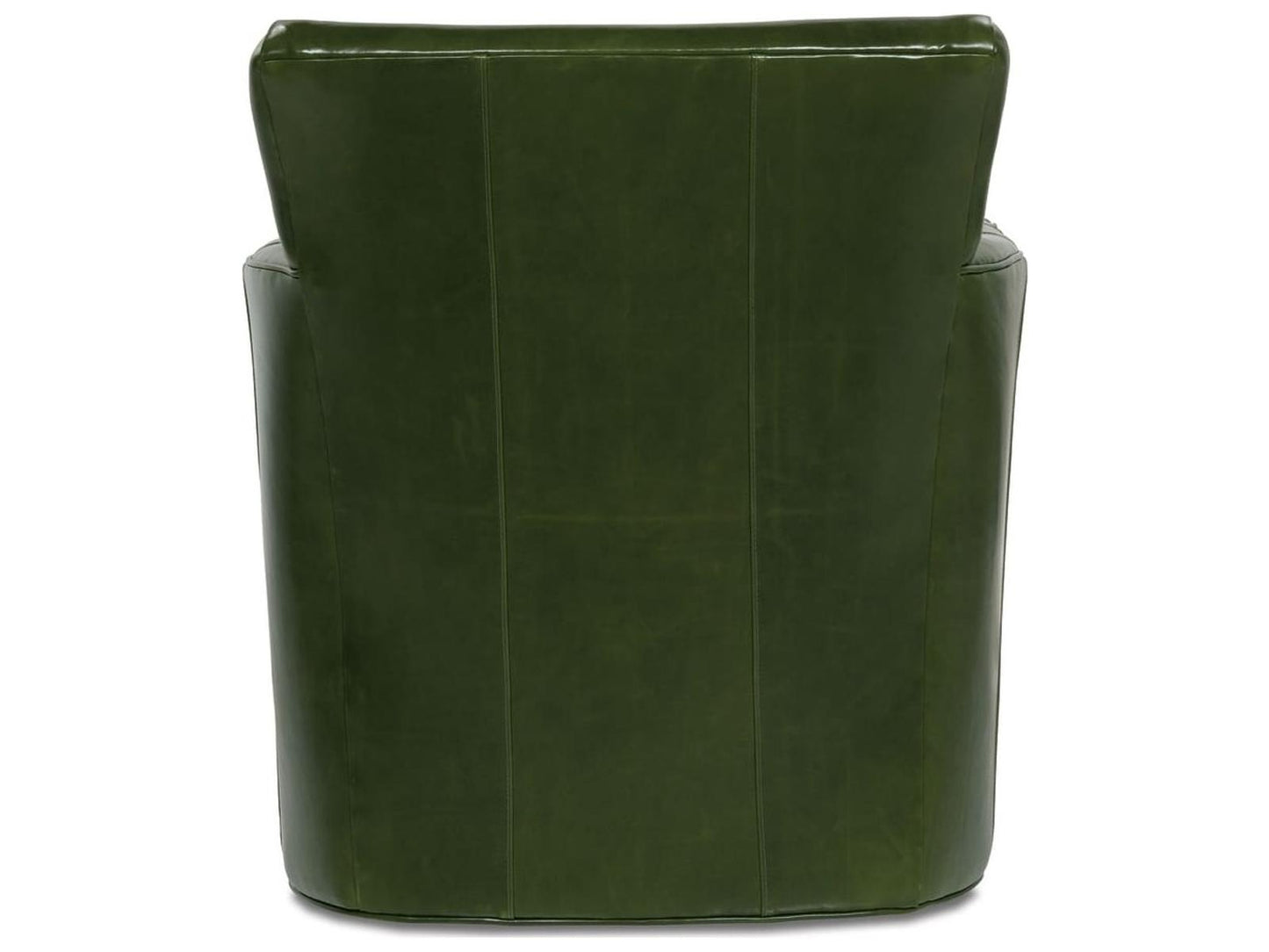 Times Square Swivel Green Leather Accent Chair