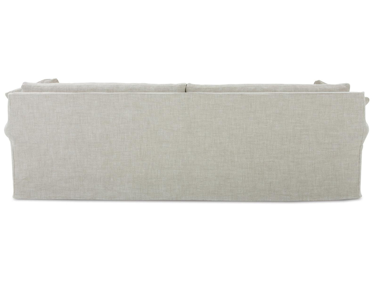 Freya 110-Inch 3-Seat Slipcovered Sofa in Gray Upholstered Fabric