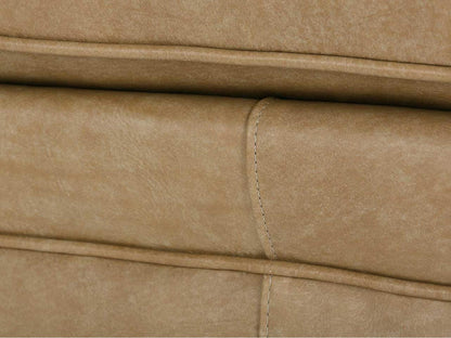 Kara Brown Leather Accent Chair with Track Arms