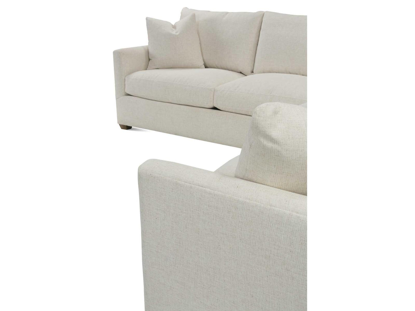 Lilah 2-Piece Cream Upholstered Sectional Sofa