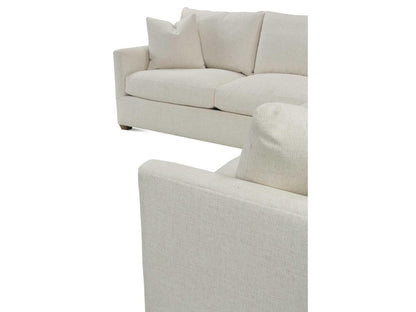 Lilah 2-Piece Cream Upholstered Sectional Sofa