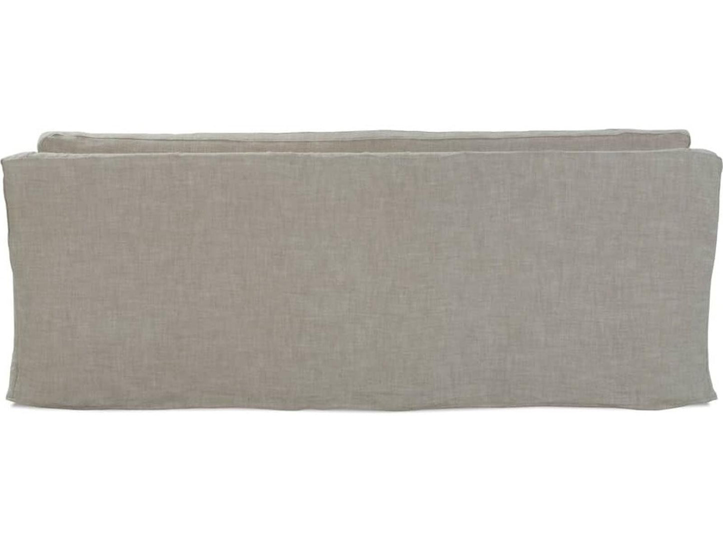 Madeline 3-Seat Upholstered Slip Sofa in Natural Gray Linen