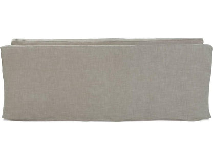 Madeline 3-Seat Upholstered Slip Sofa in Natural Gray Linen