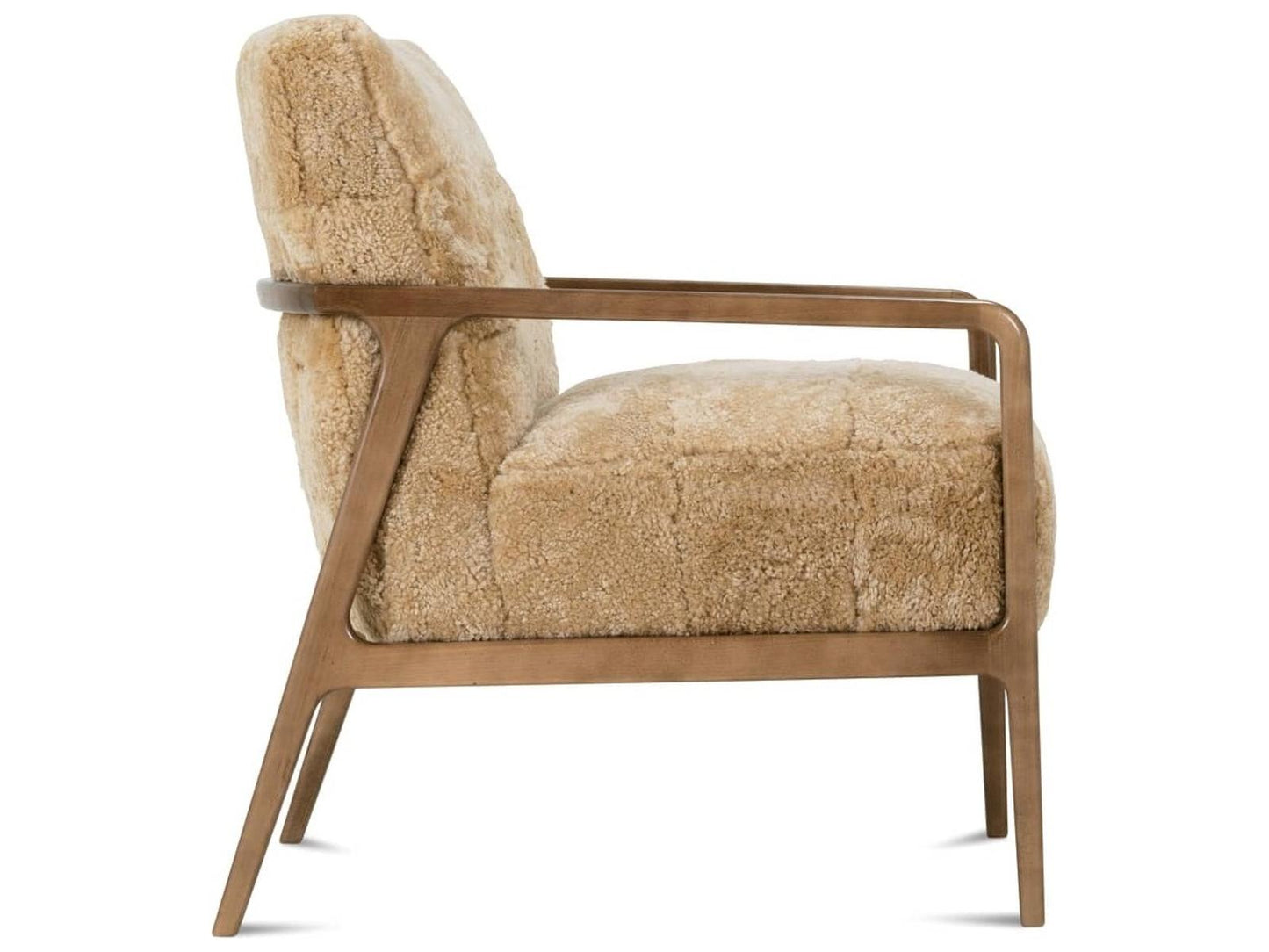 Phifer Brown Leather Hide on Hair Accent Chair