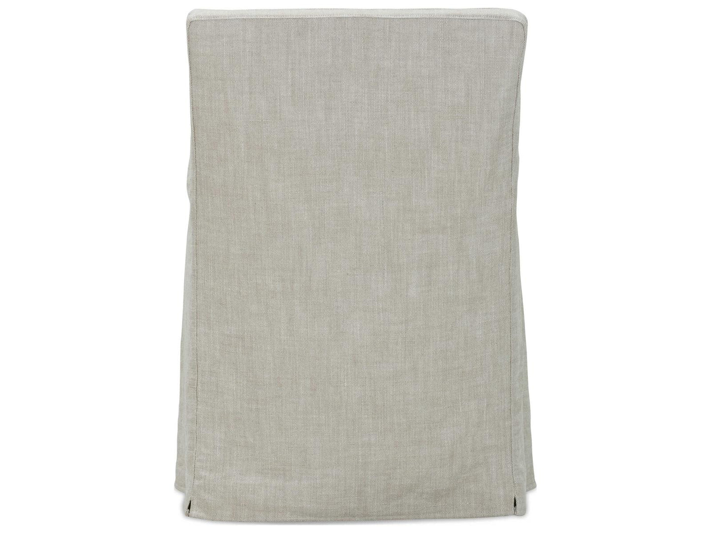 Finch Beige Upholstered Arm Dining Chair with Slipcover and Casters