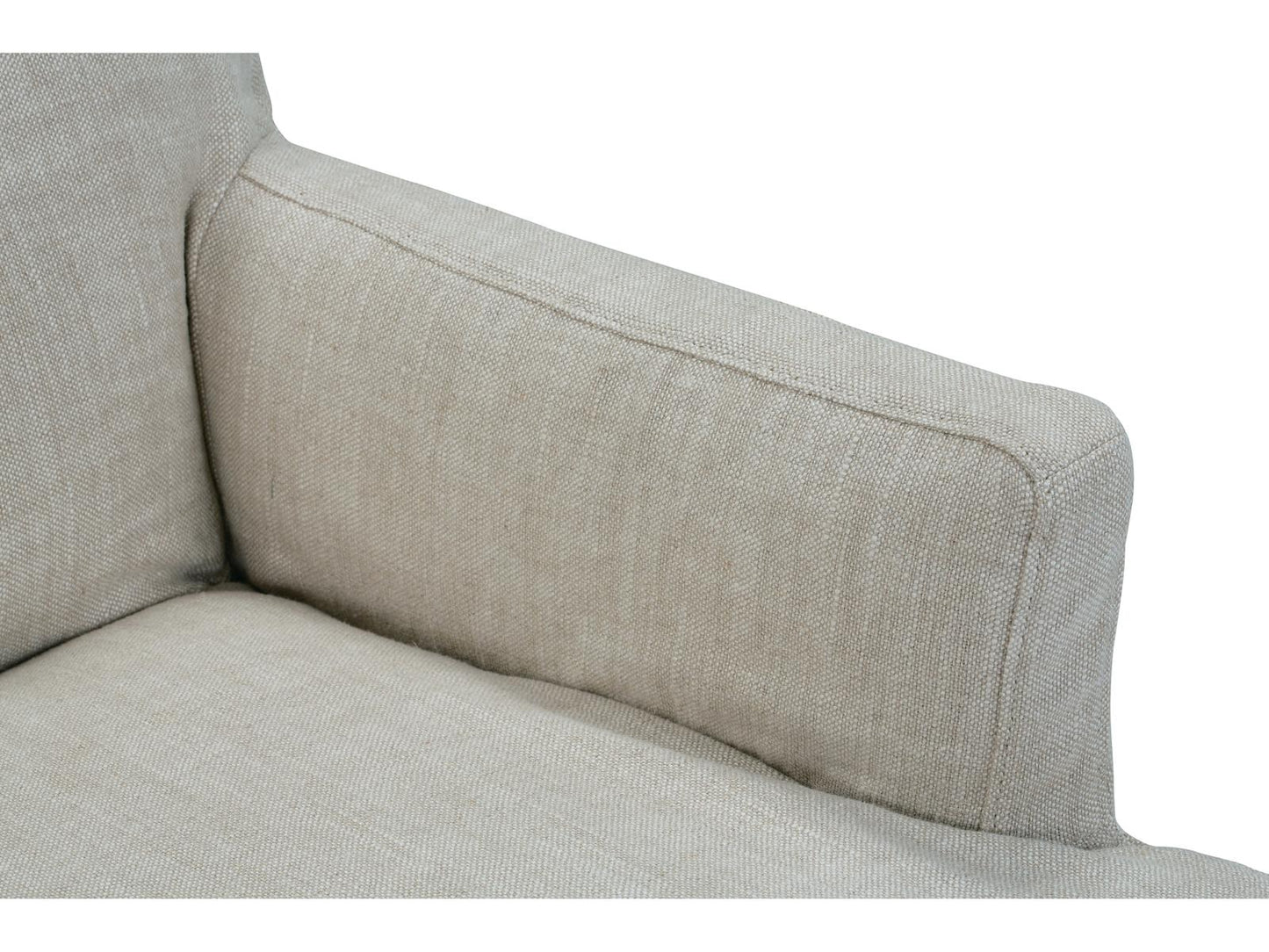 Finch Beige Upholstered Arm Dining Chair with Slipcover and Casters