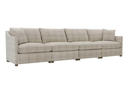 Serena 4-Piece Modular Upholstered Sectional Sofa in Beige