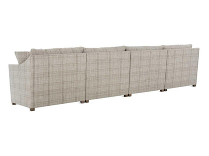 Serena 4-Piece Modular Upholstered Sectional Sofa in Beige