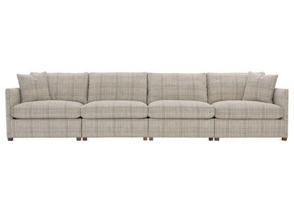Serena 4-Piece Modular Upholstered Sectional Sofa in Beige