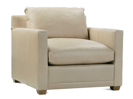 Sylvie Beige Leather Accent Chair