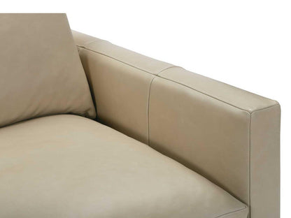 Sylvie Beige Leather Accent Chair
