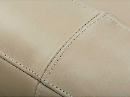 Sylvie Beige Leather Accent Chair