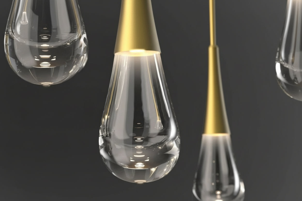 Raindrop Glass Linear Chandelier