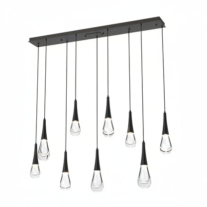 Raindrop Glass Linear Chandelier