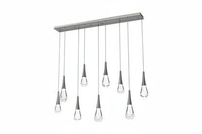 Raindrop Glass Linear Chandelier