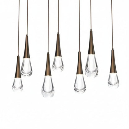 Raindrop Glass Linear Chandelier