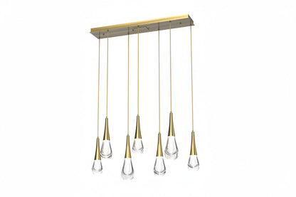 Raindrop Glass Linear Chandelier